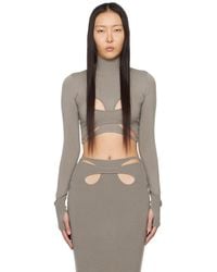 Dion Lee - Taupe Mobius Loop Long Sleeve T-shirt - Lyst