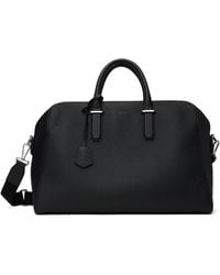 BOSS - ブラック ペブルグレイン レザー ダッフルバッグ - Lyst