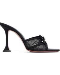 AMINA MUADDI - Eleonora Lace Slipper 95 Heeled Sandals - Lyst