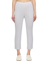 Pleats Please Issey Miyake - Gray Monthly Colors January Trousers - Lyst