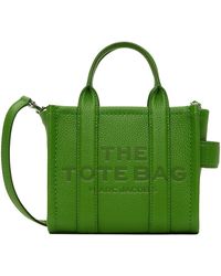 Marc Jacobs - Cabas 'the tote bag' vert en cuir à bandoulière - Lyst
