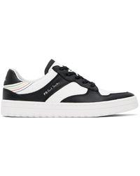 PS by Paul Smith - White & Black Leather Liston Sneakers - Lyst