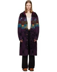 Dries Van Noten - Patchwork Wool Cardigan Coat - Lyst