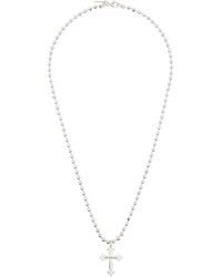 Emanuele Bicocchi - Fleury Cross Beaded Chain Necklace - Lyst