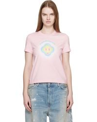 CASABLANCA - Airbrush Smiley Fitted Short Sleeve T‑Shirt - Lyst