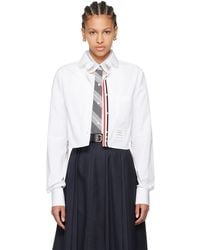 Thom Browne - Thom E ホワイト クロップド シャツ - Lyst