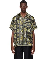 vowels - Short Sleeve Silk Scarf Shirt - Lyst