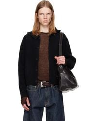 Tonywack - High Neck Merino Wool Button-Up Cardigan - Lyst