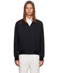 Fred Perry - Black Stand Collar Jacket - Lyst