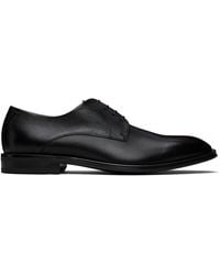 BOSS - Textured & Smooth Leather Derbys - Lyst