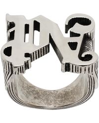 Palm Angels - Silver 'pa' Monogram Ring - Lyst