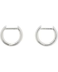 Hatton Labs シルバー Round S ピアス メンズ Hatton Labs シルバー Round S ピアス ブラック | Lyst