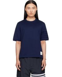 Thom Browne - Jersey Ottoman 4-Bar T-Shirt - Lyst