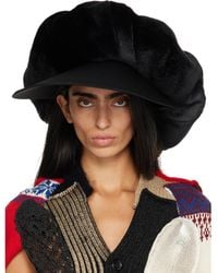 Junya Watanabe - Faux Fur & Wool Gabardine Hat - Lyst