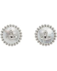 Vivienne Westwood - Silver & White Neyla Earrings - Lyst