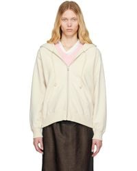 AURALEE - Off- Smooth Soft Bd Sweat Zip Hoodie - Lyst