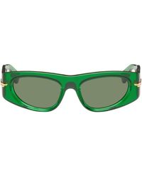 Bottega Veneta - Green Cat-eye Sunglasses - Lyst
