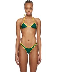 Miaou - Haut De Bikini Jo Vert Et Jaune - Lyst