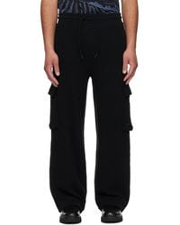 HUGO - Waffle-Structured Cotton Cargo Pants - Lyst
