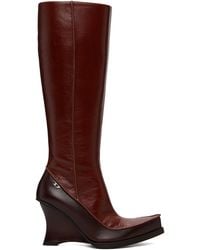 DIESEL - D-lucette-knee-high Leather Boots - Lyst
