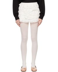 YUHAN WANG - Lace Trimmed Miniskirt - Lyst
