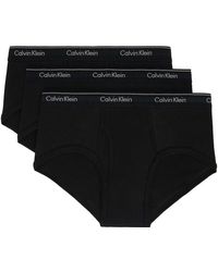 Calvin Klein - Three-pack Black Classic Fit Briefs - Lyst