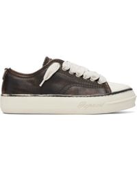 Represent - Rep-Cap Distressed Leather Sneakers - Lyst