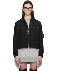 Sacai - Suiting Bonding Bomber Jacket - Lyst