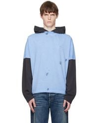 we11done - Painted Long-Sleeved Hoodie - Lyst