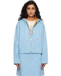 CASABLANCA - Double Faced Wool Hoodie - Lyst