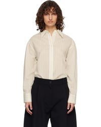 Studio Nicholson - Off- Classic Oversized Sheer Shirt - Lyst