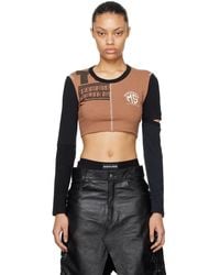 Marine Serre - Regenerated Patchwork Cropped Top - Lyst