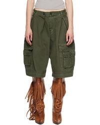 Abra - Khaki Cotton Cargo Shorts - Lyst