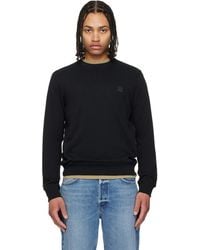 BOSS - Cotton-Terry Logo Patch Sweatshirt - Lyst