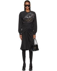 DIESEL - Concert Graphics Sweatshirt Midi Dress - Lyst