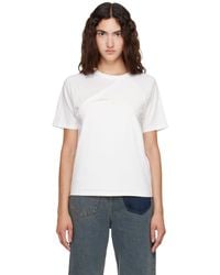 MM6 by Maison Margiela - Folded Logo T-Shirt - Lyst