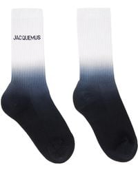 Jacquemus - White & Navy Les Classiques 'les Chaussettes Moisson' Socks - Lyst