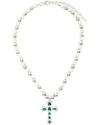 Veert - 'The Cross Freshwater Pearl' Necklace - Lyst