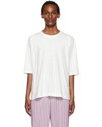 Homme Plissé Issey Miyake - Homme Plissé Issey Miyake Off- Release-t Basic T-shirt - Lyst