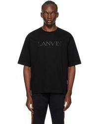 Lanvin - T-shirt surdimensionné noir - Lyst