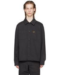 Fred Perry - Gray Herringbone Jacket - Lyst