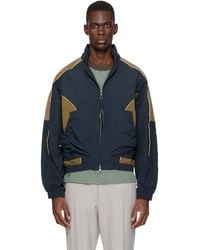 ANDERSSON BELL - Khaki Color Block Nylon Jacket - Lyst