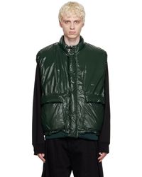WOOYOUNGMI - Green Stand Collar Down Vest - Lyst