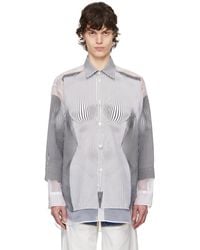 Jean Paul Gaultier - Chemise Blanc Et Noir À Motif Body Morphing Et À Effet Petit Grand - Lyst