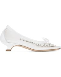 Simone Rocha - Ssense Exclusive Bridal Capsule Embellished Flower Ballerina Heels - Lyst