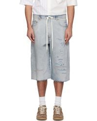 MM6 by Maison Margiela - Drawstring Denim Shorts - Lyst