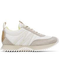 Moncler - Quilted Nylon Suede Lace-up Sneakers - Lyst