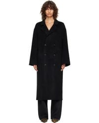 Loulou de Saison - ブラック Borneo Lds Wool Drap コート - Lyst
