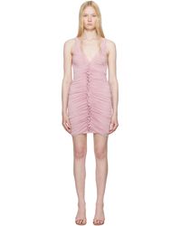 Alexander Wang - ピンク シアー ルーシュ タンク ミニワンピース - Lyst