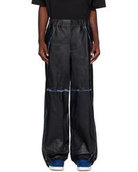 Adererror - Black Painted Leather Pants - Lyst